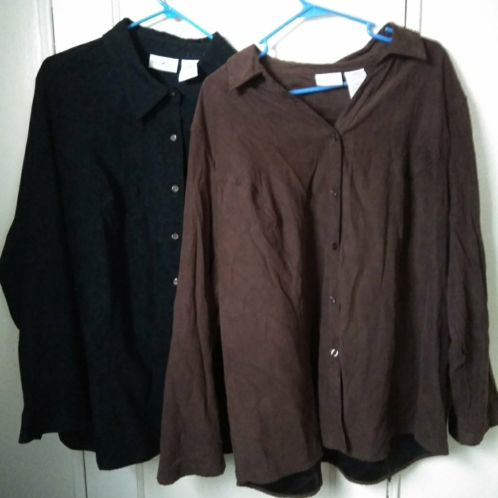 White Stag Button downs - Black and brown